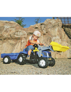 Rolly Toys rollyKid-X New Holland rollyKid traktorius su kaušu ir priekaba Mėlynas 2