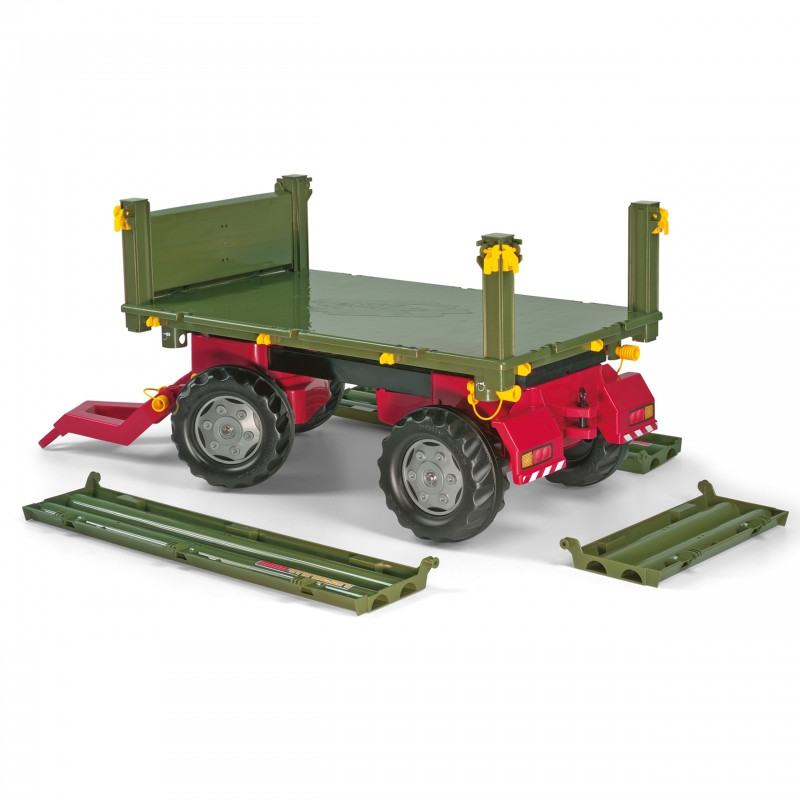 Rolly Toys dviejų ašių priekaba žalia