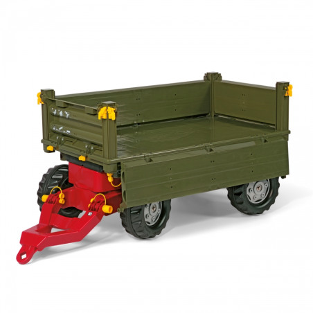 Rolly Toys dviejų ašių priekaba žalia Rolly Toys dviejų ašių priekaba žalia