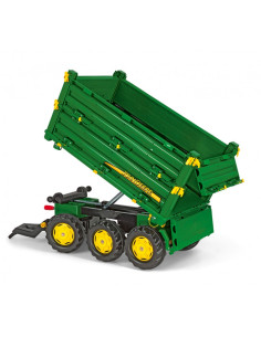Rolly Toys rollyMulti Trailer - Przyczepa Wywrotka Rolly Multi John Deere 3 osiowa 2