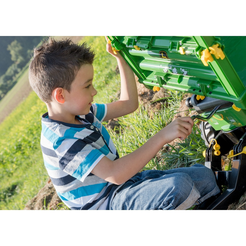 Rolly Toys rollyMulti Trailer - Rolly Multi John Deere 3 ašių savivartis priekaba