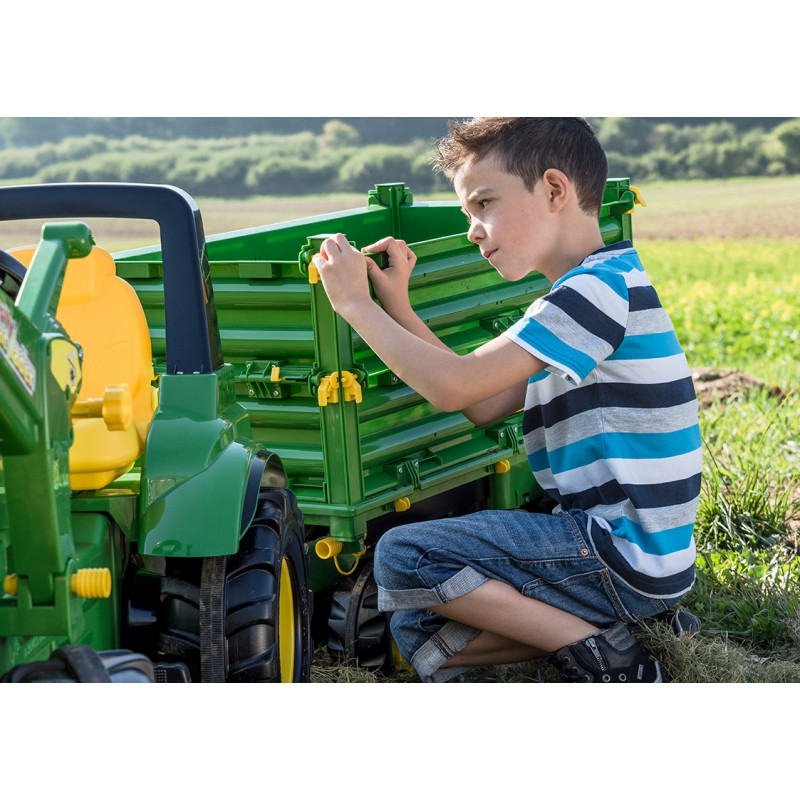 Rolly Toys rollyMulti Trailer - Rolly Multi John Deere 3-осный самосвальный прицеп