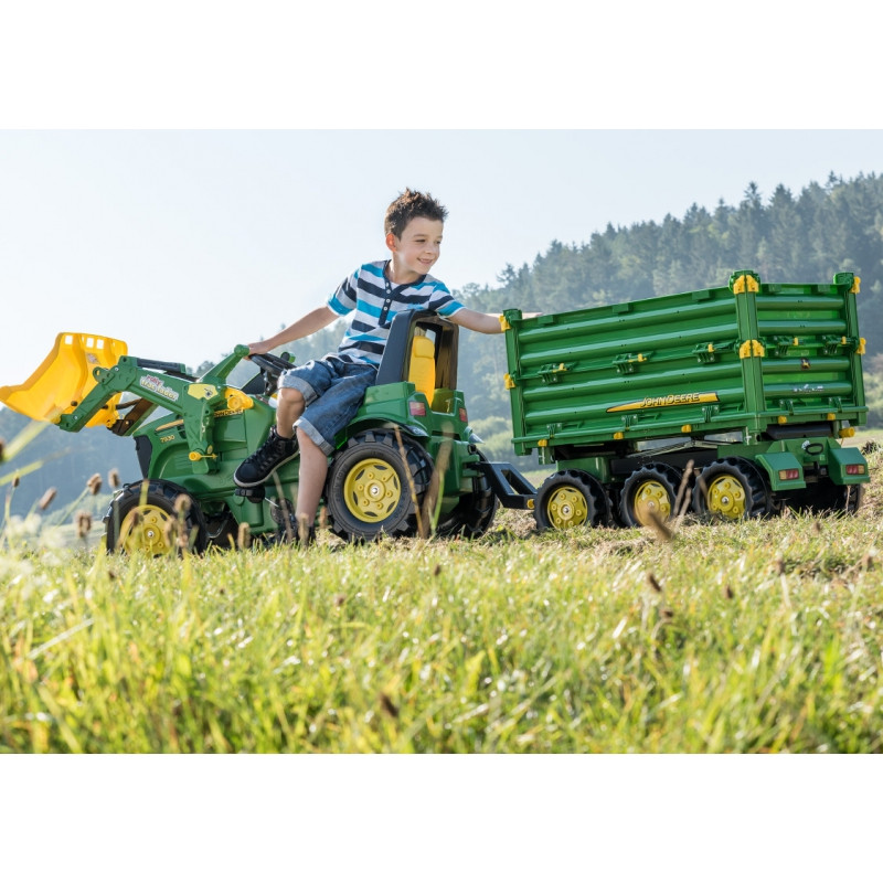 Rolly Toys rollyMulti Trailer - Rolly Multi John Deere 3-осный самосвальный прицеп