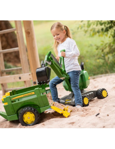 Rolly Toys RollyDigger John Deere savaeigis ekskavatorius "Ride-on", žalias 2