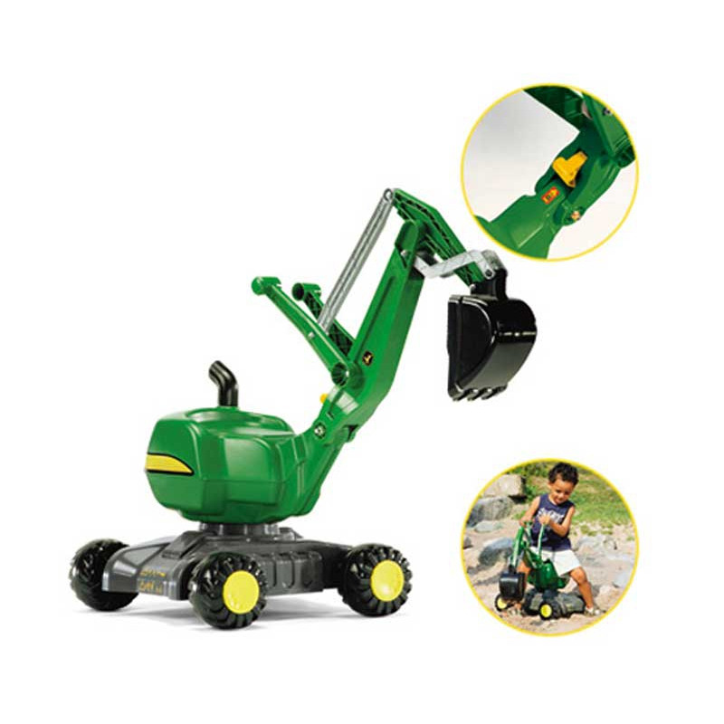 Rolly Toys RollyDigger John Deere savaeigis ekskavatorius "Ride-on", žalias