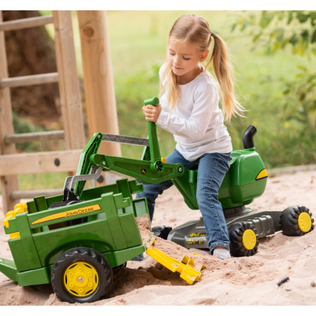 Rolly Toys RollyDigger John Deere savaeigis ekskavatorius "Ride-on", žalias Rolly Toys RollyDigger John Deere savaeigis ekskavatorius "Ride-on", žalias