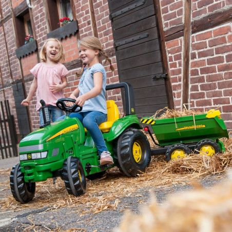 Rolly Toys rollyHalfpipe John Deere savivarčio priekaba Rolly Toys rollyHalfpipe John Deere savivarčio priekaba