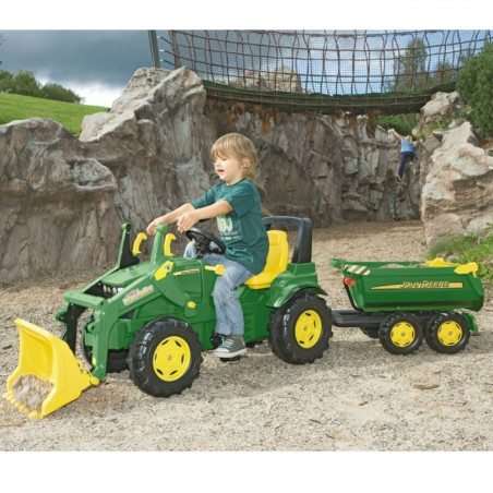 Rolly Toys rollyHalfpipe John Deere savivarčio priekaba Rolly Toys rollyHalfpipe John Deere savivarčio priekaba