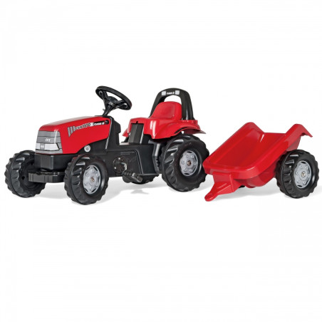 Rolly Toys rollyKid Case 1170 CVX pedalinis traktorius su priekabos dėklu raudonas Rolly Toys rollyKid Case 1170 CVX pedalinis traktorius su priekabos dėklu raudonas