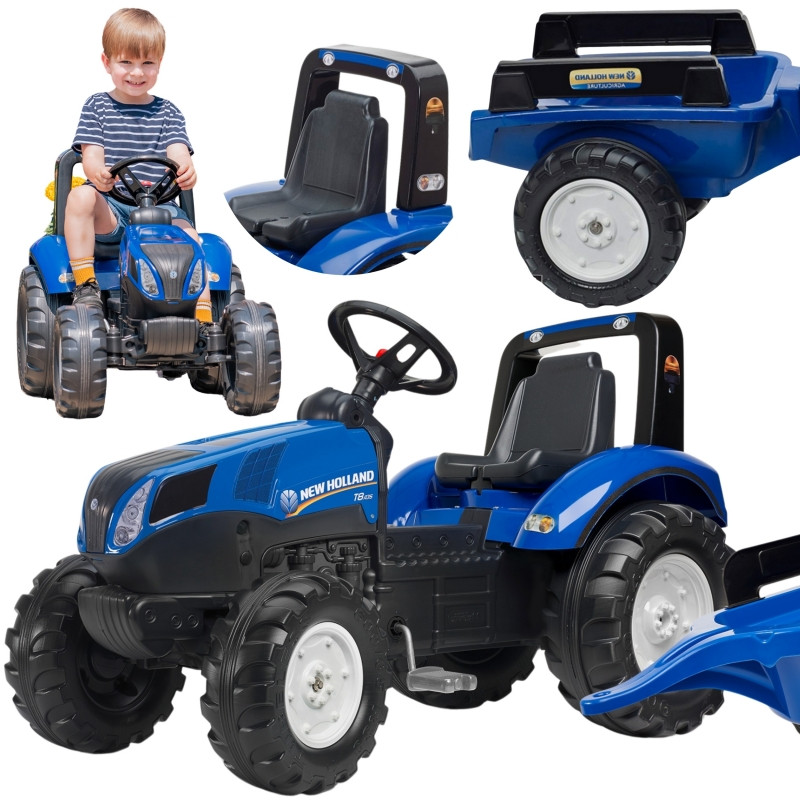 FALK New Holland didelis pedalinis traktorius su priekaba nuo 3 metų