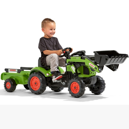 Falk Claas minamas pedalais traktorius su priekaba Falk Claas minamas pedalais traktorius su priekaba