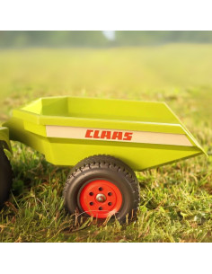 FALK Traktorek Baby Claas Axos 310 Zielony z Przyczepką od 1 roku 2
