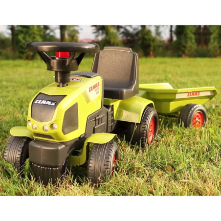 FALK Baby Claas Axos 310 Traktorius Žalias su priekaba nuo 1 metų FALK Baby Claas Axos 310 Traktorius Žalias su priekaba nuo 1 metų