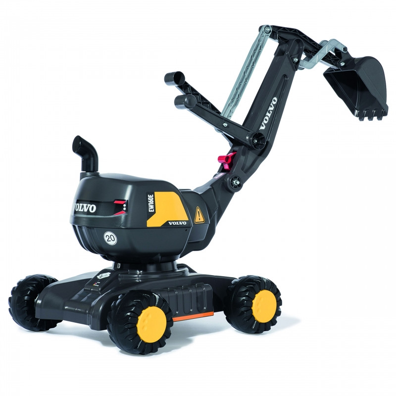 Rolly Toys Volvo rollyDigger savaeigis ekskavatorius - rotacinis važiuojamasis juodas