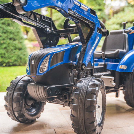 FALK New Holland pedalinis traktorius mėlynas su priekaba nuo 3 metų FALK New Holland pedalinis traktorius mėlynas su priekaba nuo 3 metų