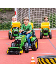 RollyX-Trac Premium John Deere Pedal Tractor Bucket Silent Wheels 3-10 metų iki 50kg Rolly Toys - Green 2