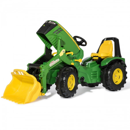 RollyX-Trac Premium John Deere Pedal Tractor Bucket Silent Wheels 3-10 metų iki 50kg Rolly Toys - Green RollyX-Trac Premium John Deere Pedal Tractor Bucket Silent Wheels 3-10 metų iki 50kg Rolly Toys - Green