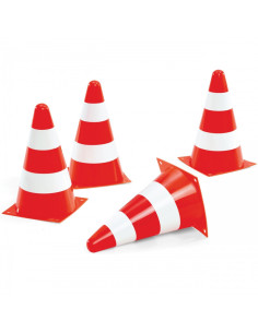Rolly Toys greitkelio kūgiai 4 įspėjamųjų kūgių rinkinys