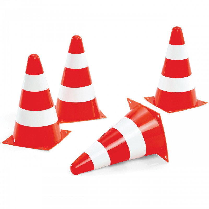 Rolly Toys greitkelio kūgiai 4 įspėjamųjų kūgių rinkinys