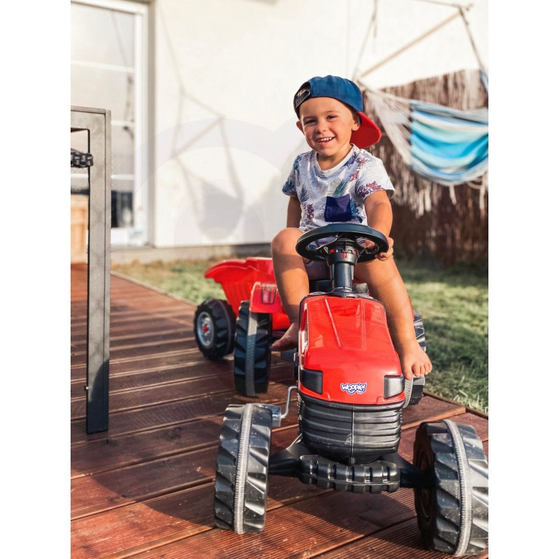 WOOPIE pedalinis traktorius Farmer GoTrac MAXI su priekaba tylūs ratai