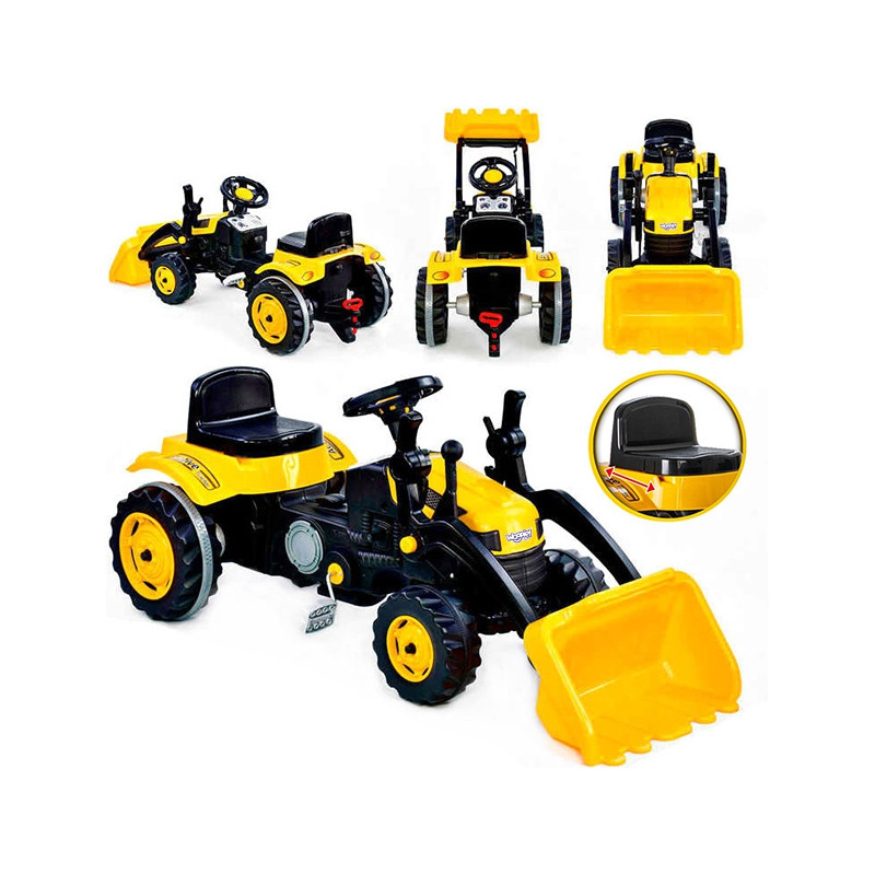 Педальный трактор WOOPIE Farmer MaxTrac Classic бульдозер