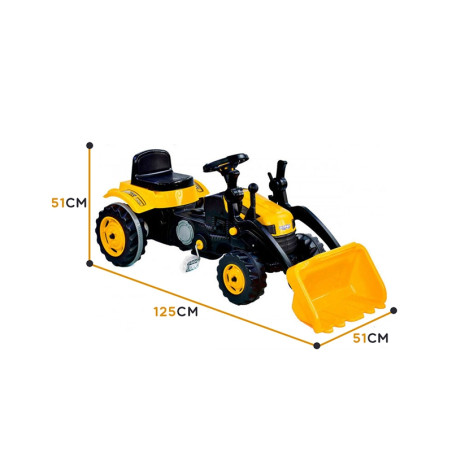 WOOPIE traktorius su pedalais Farmer MaxTrac Classic buldozeris WOOPIE traktorius su pedalais Farmer MaxTrac Classic buldozeris