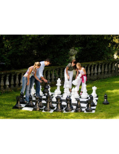 ROLLY TOYS sodo šachmatų rinkinys XXL Giant rinkinys su lenta 64cm 2