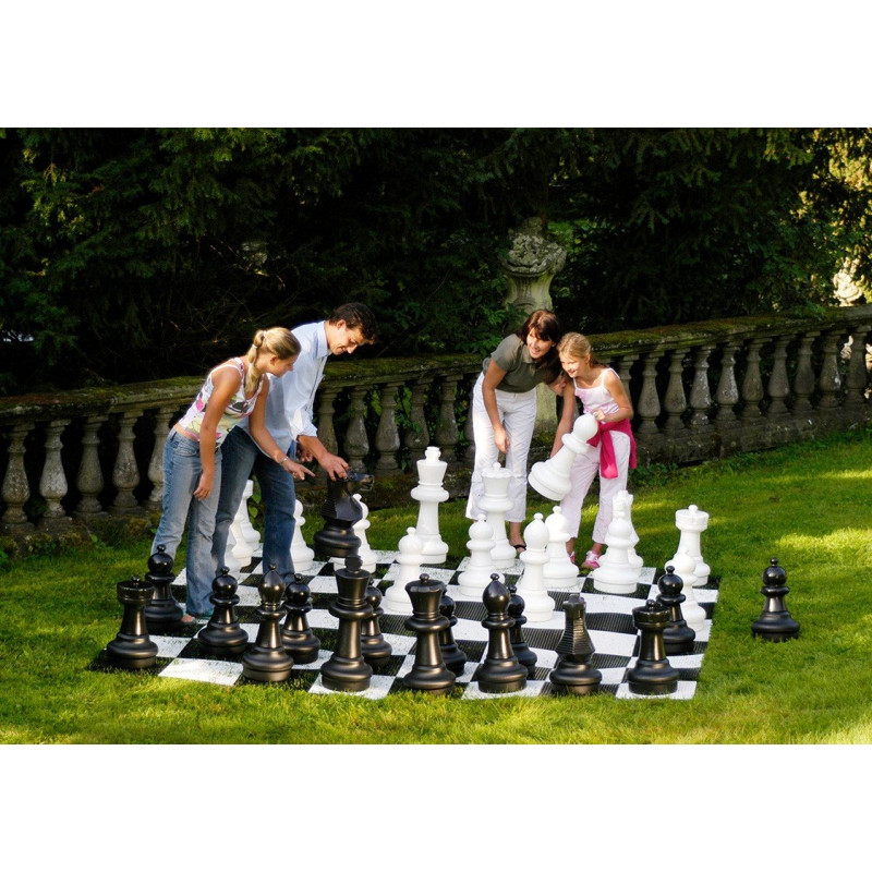 ROLLY TOYS sodo šachmatų rinkinys XXL Giant rinkinys su lenta 64cm