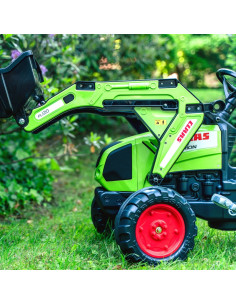 FALK Traktor na Pedały z Łyżką i Przyczepką Zielony CLAAS od 3 Lat 2