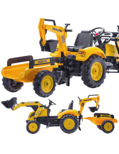 FALK Traktor KOMATSU na Pedały Koparka Łyżka Przyczepka od 2 lat