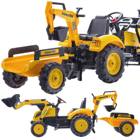 FALK KOMATSU pedalinis traktoriaus ekskavatoriaus kaušinė priekaba nuo 2 metų FALK KOMATSU pedalinis traktoriaus ekskavatoriaus kaušinė priekaba nuo 2 metų