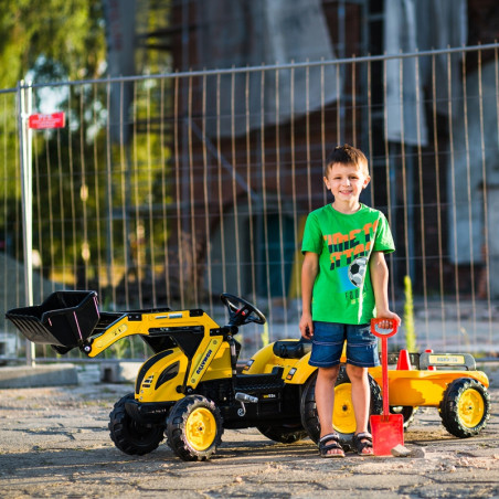 FALK KOMATSU pedalinis traktoriaus ekskavatoriaus kaušinė priekaba nuo 2 metų FALK KOMATSU pedalinis traktoriaus ekskavatoriaus kaušinė priekaba nuo 2 metų