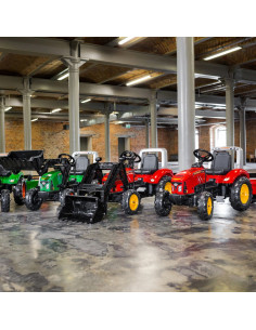 FALK Traktorek Red Supercharger na Pedały z Przyczepką Otwierany od 3 Lat 2