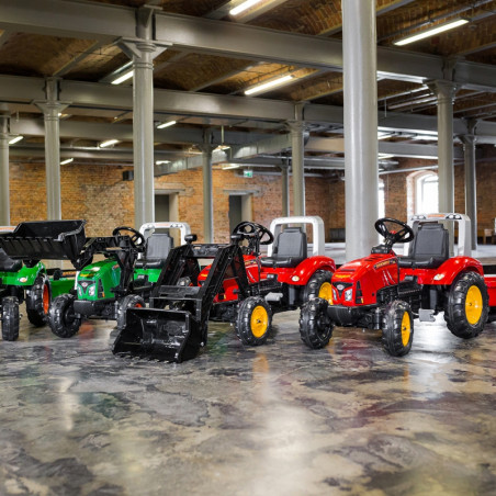 FALK Red Supercharger pedalinis traktorius su priekaba atidarytas 3 metus FALK Red Supercharger pedalinis traktorius su priekaba atidarytas 3 metus