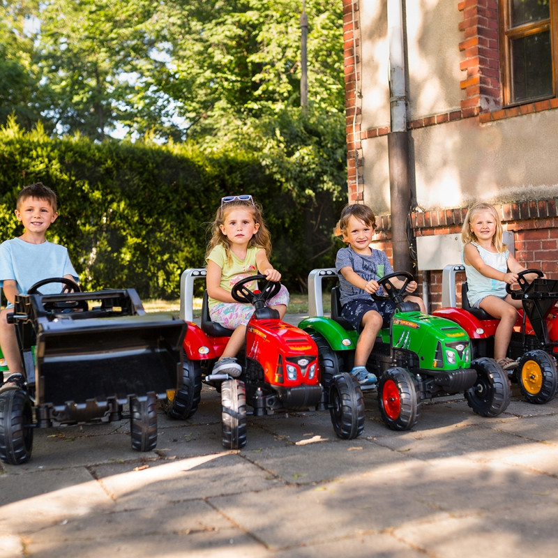 FALK Red Supercharger pedalinis traktorius su priekaba atidarytas 3 metus