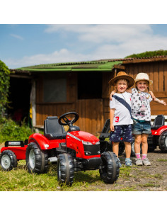 FALK Massey Ferguson raudonas pedalinis traktorius su priekaba nuo 3 metų 2