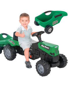WOOPIE Big PowerTrac pedalinis traktorius su XXL priekaba