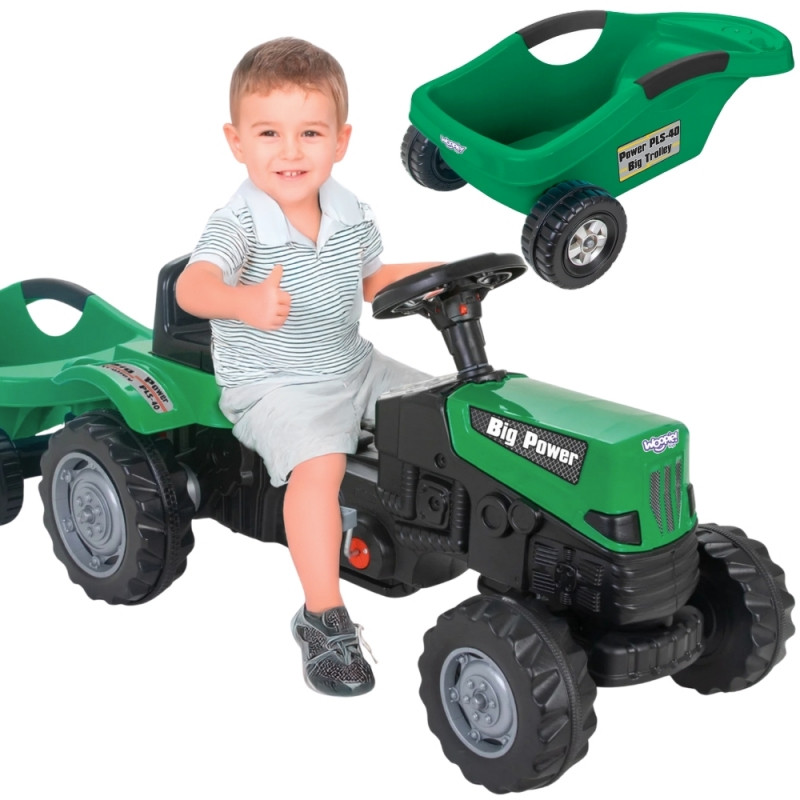 WOOPIE Big PowerTrac pedalinis traktorius su XXL priekaba