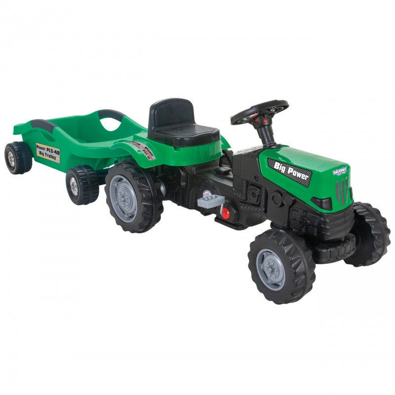 WOOPIE Big PowerTrac pedalinis traktorius su XXL priekaba
