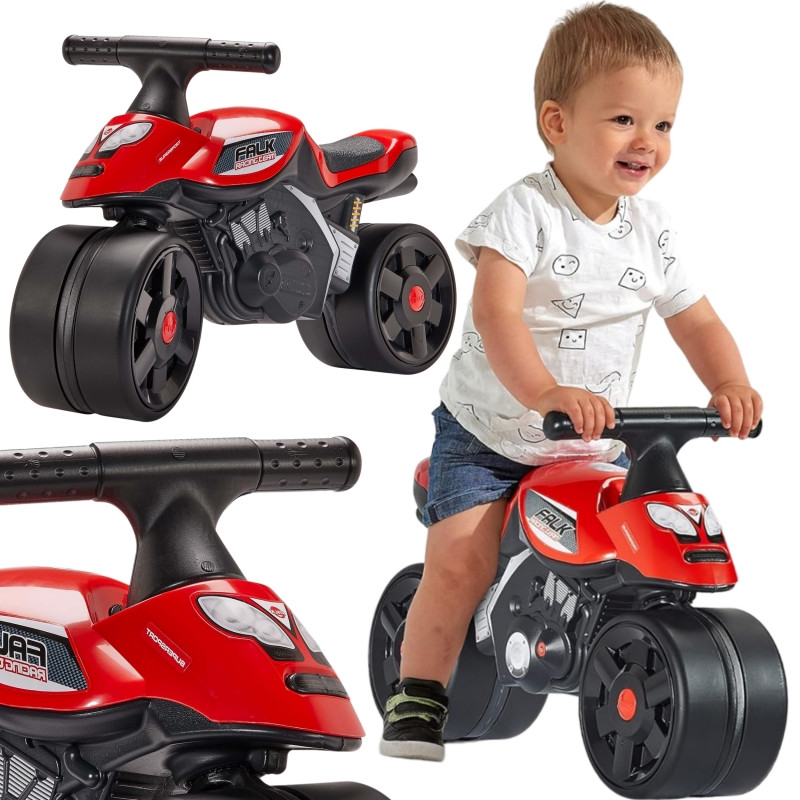 FALK Ride-on Racing raudoni platūs ratai 1+