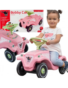 BIG Bobby Car Classic gėlių Ride-on Rožinė