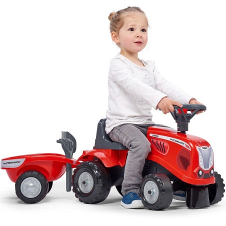 FALK traktorius Baby Mac Cormick Red su priekaba + akc. nuo 1 metų FALK traktorius Baby Mac Cormick Red su priekaba + akc. nuo 1 metų