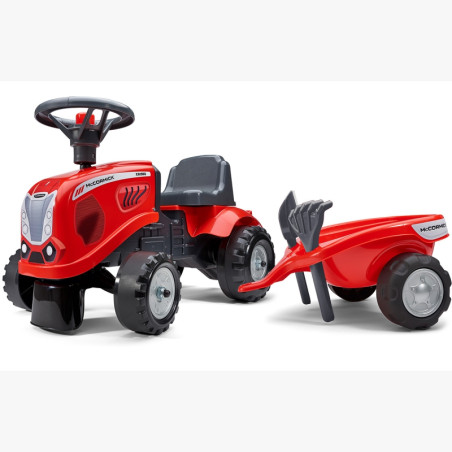 FALK traktorius Baby Mac Cormick Red su priekaba + akc. nuo 1 metų FALK traktorius Baby Mac Cormick Red su priekaba + akc. nuo 1 metų