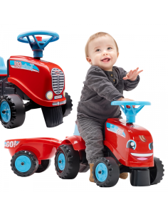 FALK Traktorek GO Czerwony z Przyczepką od 1 roku