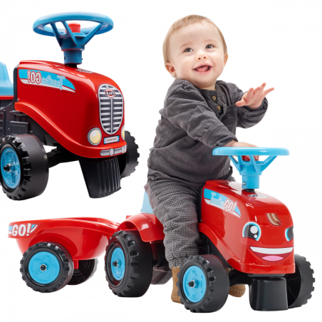 FALK traktorius GO Red su priekaba nuo 1 metų FALK traktorius GO Red su priekaba nuo 1 metų