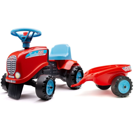 FALK traktorius GO Red su priekaba nuo 1 metų FALK traktorius GO Red su priekaba nuo 1 metų