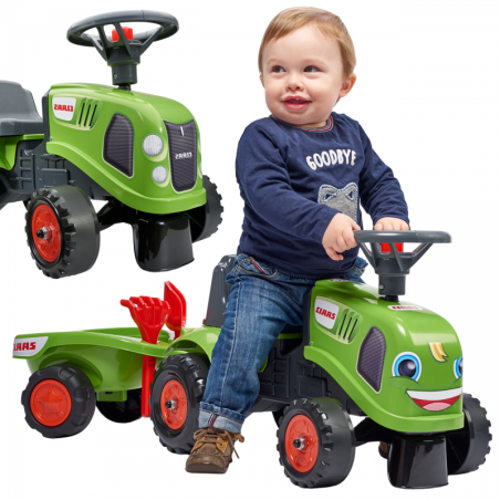 FALK traktorius Baby Claas Green su priekaba + akc. nuo 1 metų FALK traktorius Baby Claas Green su priekaba + akc. nuo 1 metų