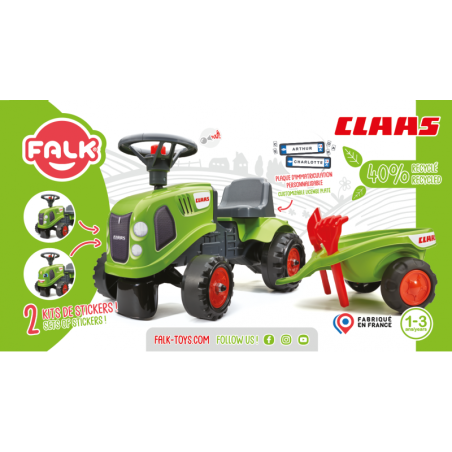 FALK traktorius Baby Claas Green su priekaba + akc. nuo 1 metų FALK traktorius Baby Claas Green su priekaba + akc. nuo 1 metų