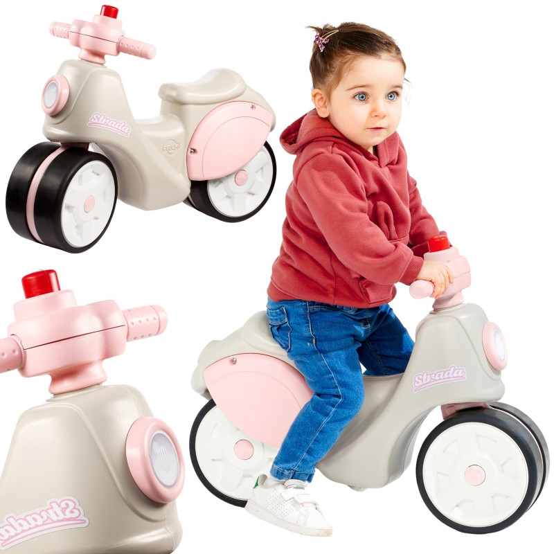 FALK Ride-on Motoroleris Strada Retro Girl Silent padangos nuo 1 metų
