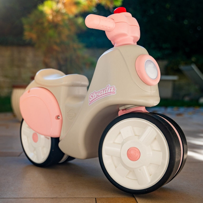 FALK Ride-on Motoroleris Strada Retro Girl Silent padangos nuo 1 metų